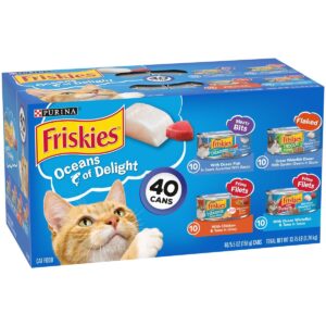 Friskies Oceans of Delight Wet Cat Food - 5.5oz/40ct Variety Pack