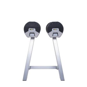 MX Select MX-55 Pro Style Adjustable Dumbbell Set w/ 10 to 55 Pound Range, Black
