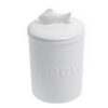 Park Life Designs Felix Treat Jar Dog and Cat Bowl - White