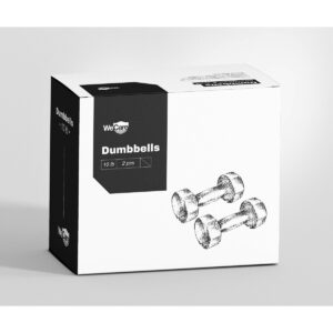 WECARE Neoprene Dumbells 2pc - Black 10lbs