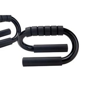 Mind Reader Push-Up Bar, Large, Set of 2, Iron, Black