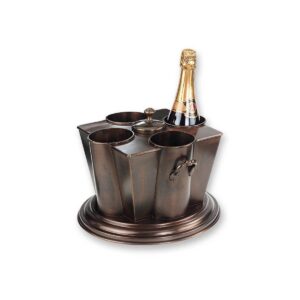 Old Dutch 1qt Iron 4-Bottle Antique Wine Cooler