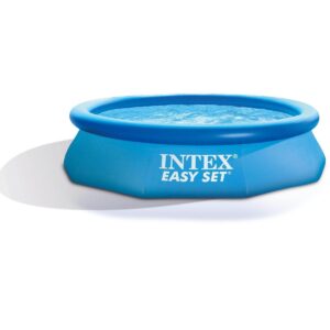 Intex 28121EH 10ft x 30in Outdoor Above Ground Inflatable Round Kid Swimming Pool with 330 GPH Filter Pump and 3 Inch Chlorine Tabs, 25 lbs