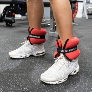 Valor Fitness Ankle and Wrist Weight Pair - Red (3lbs)