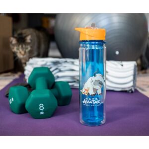 Surreal Entertainment Avatar: The Last Airbender Aang and Appa Water Bottle | Holds 16 Ounces
