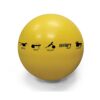 Prism Fitness 55cm Smart Self-Guided Stability Exercise Ball for Yoga, Pilates, and Office Ball Chair, Yellow
