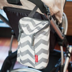 20qt Skip Hop Grab and Go Double Bottle Bag - Chevron
