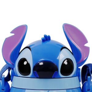 Disney Lilo & Stitch 22oz Plastic Flip Top Tumbler with Strap Blue