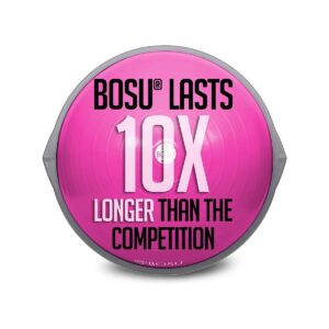 Bosu 72-10850 Home Gym Equipment The Original Balance Trainer 65 cm Diameter, Pink and Gray