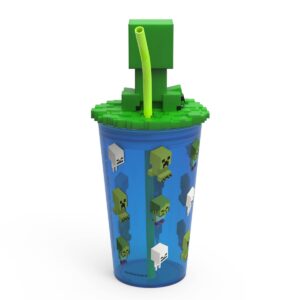 Minecraft 15oz Plastic Funtastic Tumbler with Straw - Zak Designs