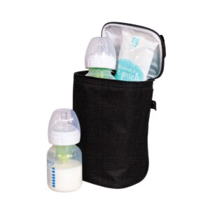 J.L. Childress Two Cool Double Bottle Bag Black Crosshatch 24qt