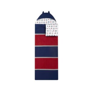 Twin XL Holger Sleeping Bag Navy/Red - Chic Home Design
