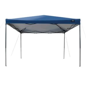 Monoprice 10 x 10 ft Pop Up Canopy - Navy Blue, 500D Polyester Canopy Cover, UPF50+, Waterproof, For Backyard BBQs, Camping, Tailgate, Sporting Events