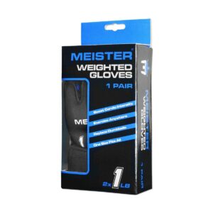 Meister Neoprene Weighted Gloves Pair - 1lbs Black/Blue