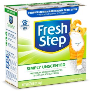 Fresh Step - Simply Unscented Litter - Clumping Cat Litter - 25lbs