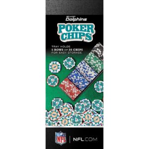 MasterPieces Inc Miami Dolphins NFL 100-Piece Poker Chips