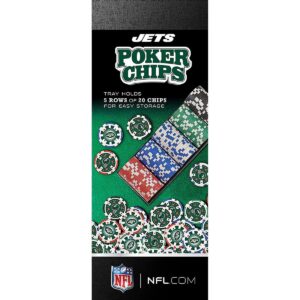 MasterPieces Inc NY Jets NFL 100-Piece Poker Chips