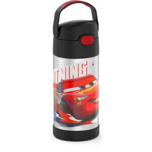 Thermos Cars 12oz FUNtainer Water Bottle - Black/Silver