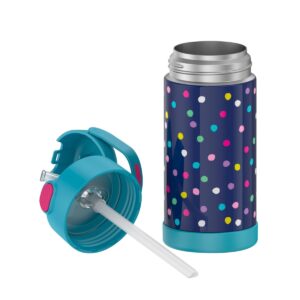 Thermos 12oz FUNtainer Water Bottle with Bail Handle - Polka Dot Blue