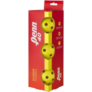 Penn 40 Outdoor Pickleball Balls, Sleeve of 3 Balls