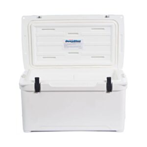 Engel High Performance 58-Quart Portable Seamless Rotomolded Airtight 70 Can Hard Cooler and Ice Box for Camping, Sports Events, and Fishing, White