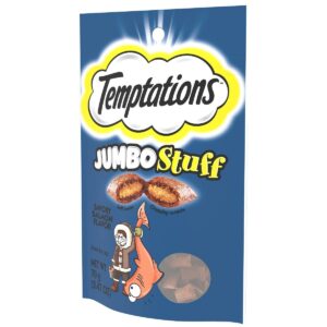 Temptations Jumbo Stuff Savory Salmon Flavor Crunchy Cat Treats - 2.47oz