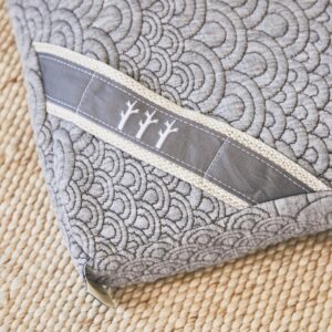 Brentwood Home Crystal Cove Square Meditation Cushion, Buckwheat Zabuton Floor Pillow, Made in California