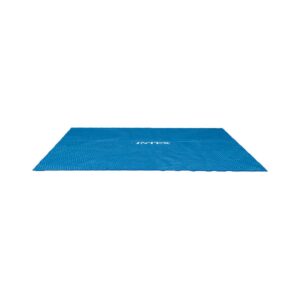 Intex 29026E 9 x 18 Foot Rectangular Solar Frame Set Swimming Pool Cover with Carrying Bag and Drain Holes, (Pool Cover Only)