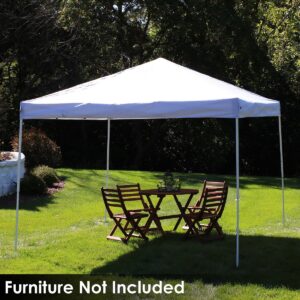 10'x10' Quick-Up Steel Frame Canopy with Carrying Bag White - Sunnydaze