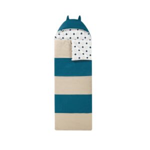 Twin XL Holger Sleeping Bag Beige/Teal - Chic Home Design