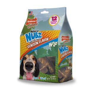 Nylabone Nubz Small/Medium Antler Dental Chews Venison Flavored Chewy Dog Treats - 12ct