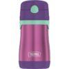 Thermos 10oz Stainless Steel Straw Bottle Purple