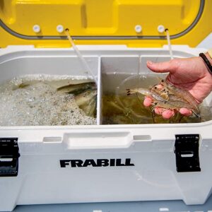 Frabill FRBBA230 Magnum Bait Station 30 Quart Heavy Duty Water Resistant Battery Powered 2 Speed Aerating Tackle Box Ice Cooler