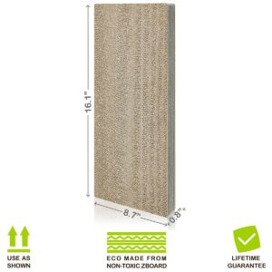 Way Basics Eco Wall Cat Scratcher Pad with Easy Closure - Gray Wood Grain