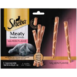 Sheba Meaty Tender Sticks Salmon Flavor Jerky Cat Treats - 0.7oz