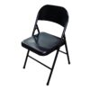 Plastic Development Group 703 Indoor/Outdoor Patio Dining Room Metal Steel Folding Fold Up Party Chair, Black