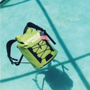 IceMule 1014-OL Pro Large Collapsible Portable Soft Sided Roll Top 23 Liter 18 Can Lightweight Insulated Waterproof Leak Proof Backpack Cooler Bag