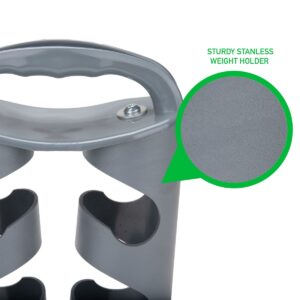 Mind Reader Heavy Duty Dumbell Weight Storage Rack for Home