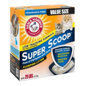Arm & Hammer Fragrance Free Super Scoop Clumping Litter - 29lbs