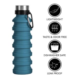 Brookstone 18.5oz Ridge Collapsible Portable Drinkware - Blue