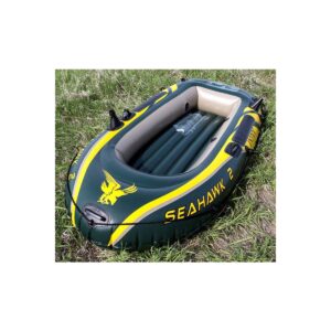 Intex Seahawk 2 Inflatable 2 Person Floating Boat Raft Set with Oars & Air Pump