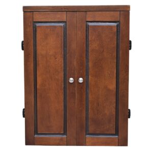 Hathaway Brookline Electronic Dartboard Cabinet Set - Walnut