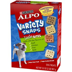 Purina Alpo Variety Snaps Little Bites Beef, Chicken, Liver & Lamb Flavor Dog Treats - 32oz