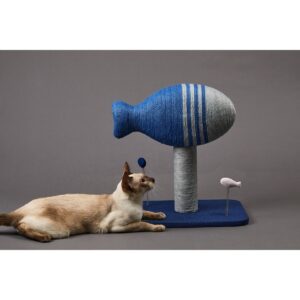PETKIT Flying Fish Cat Scratcher - White/Blue