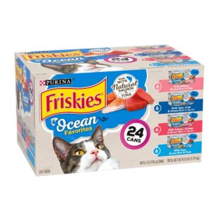 Purina Friskies Meaty Bits & Paté Ocean Favorites Wet Cat Food - 5.5oz/24ct Variety Pack