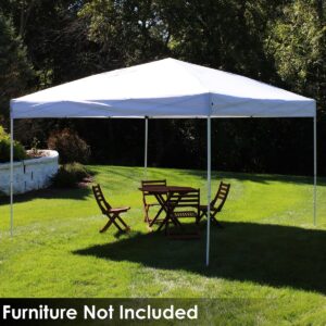 12'x12' Quick-Up Steel Frame Canopy with Carrying Bag White - Sunnydaze