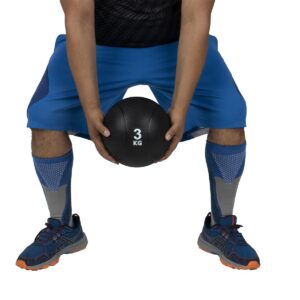 Mind Reader Medicine Ball, Black, 3 kg/6.6 lb.