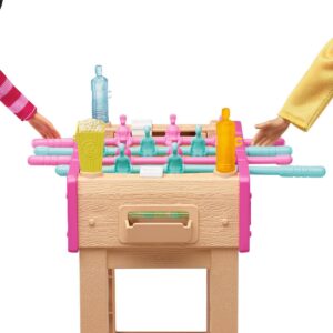 Barbie Mini Game Night Theme Foosball Table Accessory Set