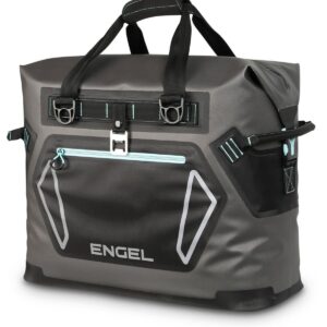 Engel HD30 Waterproof Soft-Sided Cooler Bag with Carry Handles and Shoulder Strap in Green and Gray for 48 Cans or 35 lbs of Ice