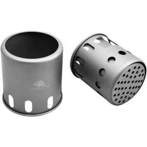 TOAKS Titanium Backpacking Wood Burning Stove STV-12 - Small